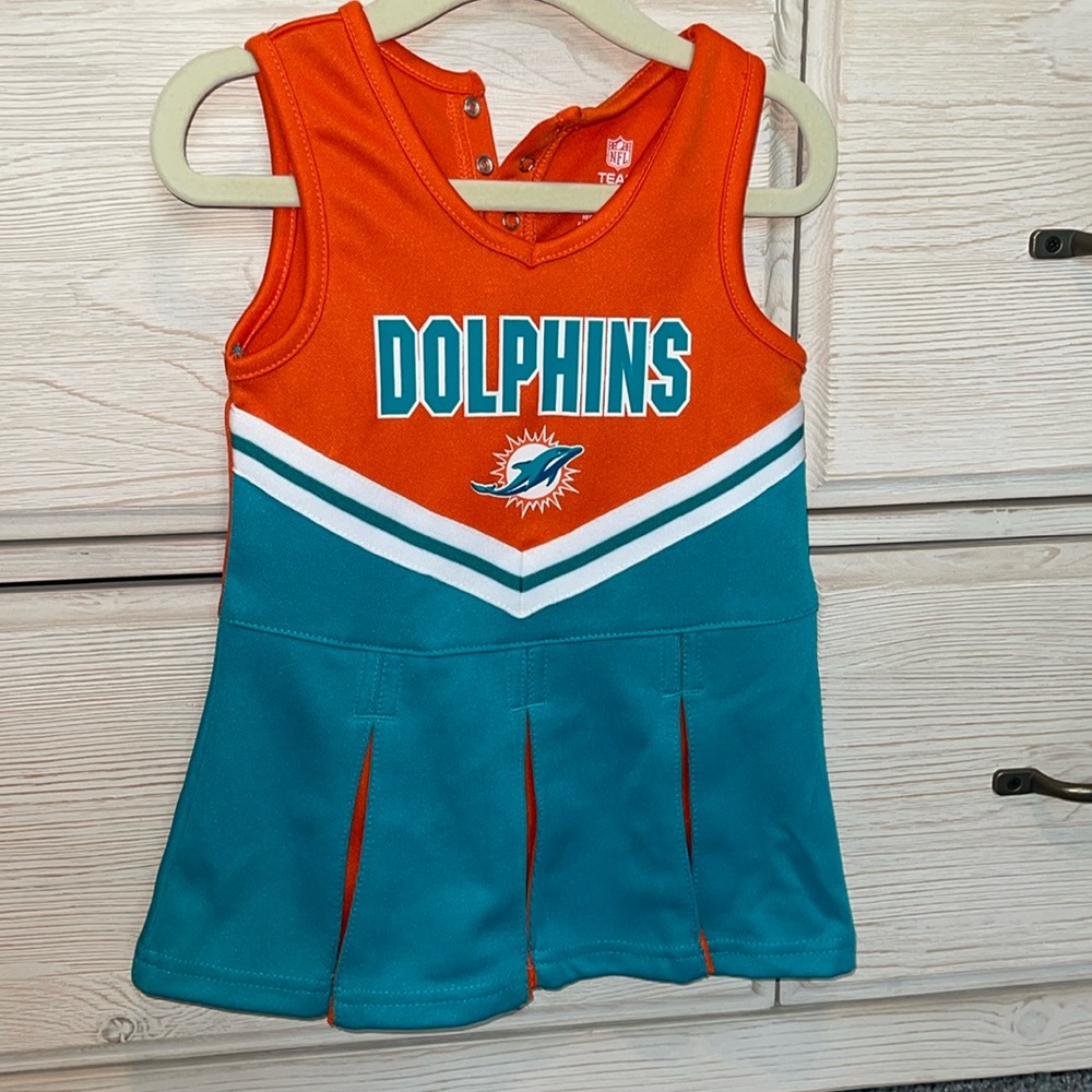 Miami dolphins toddler cheer dress